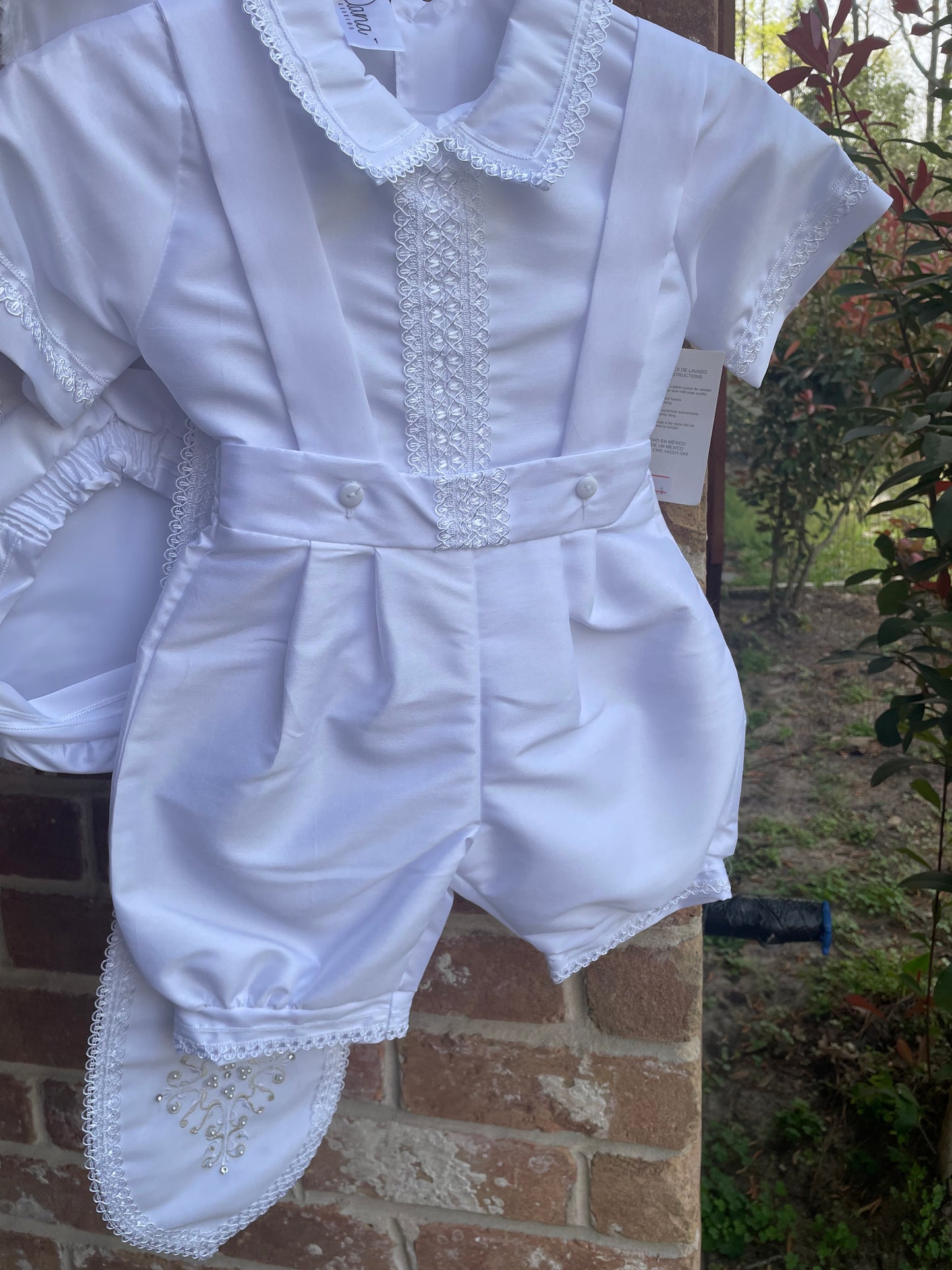 Boy Baptism Romper